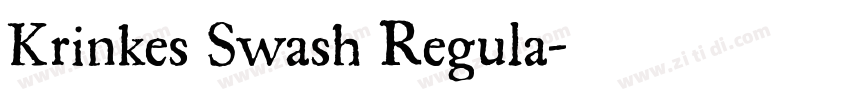 Krinkes Swash Regula字体转换